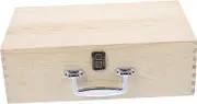 JEWEDECO Diy Wooden Storage Box Locking Handle Waterproof Outdoor Storage Case Wooden Jewelry Box Storage Chest Wooden Container for Collections