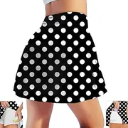 [M YESCUSTOM] 80s 90s Tennis Skirts for Women with Pockets, Retro High Waisted Athletic Golf Skorts for Workout Party