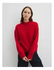 [Country Road] Merino Wool Crew Neck Knit in Fiesta Red
