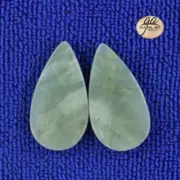 EA19545# 1 Pair Natural genuine Gemstone matched Amazonite earrings Cab