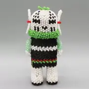 NATIVE AMERICAN BEADWORK-SNOW GIRL KACHINA by FERRELL ZEENA-HOPI