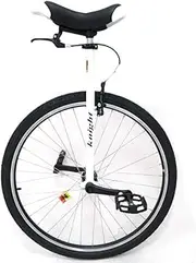 Extra Large 28 Inch Adults Unicycle for Tall People Height from 160-195Cm (63"-77"), White, Heavy Duty Steel Frame and Alloy Rim (Color : White, Size : 28 Inch) Durable TDF