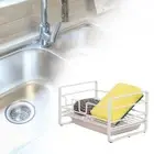 Stable Dish Drainer Sturdy Drying Rack Rust-proof Sponge Holder Sink
