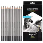 Professional Drawing Sketching Pencil Set - 12 Pieces Drawing Pencils 10B, 8B...