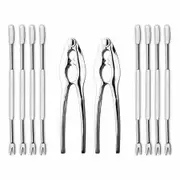 Lobster Crackers and Picks Set,10-Piece Crab Leg Cracker Tools - Stainless Steel Seafood Crackers & Forks Nut Cracker Set - Dishwasher Safe