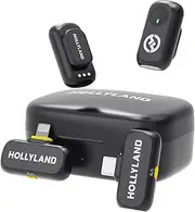 Hollyland Lark A1 Combo Wireless Magnetic Microphone for iPhone/iPad/Android Phone, Mini Wireless Mic with 3-Lv Noise Cancel, EQ & Reverb Adjust, 6-Lv Gain Control for YouTube TikTok Podcast Vlogging