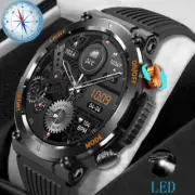 2024 HighEnd Mens Bluetooth Smart Watch with Flashlight