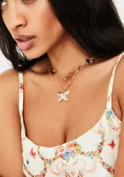 Flutter On Over Layered Necklace