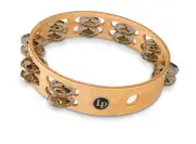 LP LATIN PERCUSSION HAND HELD DOUBLE ROW WOOD TAMBOURINE - LP380B