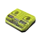 Ryobi 18V ONE+ Dual Port Charger Workshop Equipment Power Tool Battery Chargers