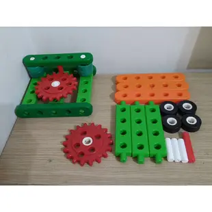 二手品 智高 百變齒輪零件 Gigo創意家/小工程師 積木組合益智玩具 散裝補充單售 兒童DIY組裝PP塑膠 圓輪車輪