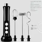 Electric Milk Frother Handheld Latte Cappuccino Milk Foam Maker Whisk Mixer Blac