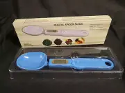 Digital Spoon Scale Blue Kitchen Food Weight Measuring Precise 500g/0.1g NEW