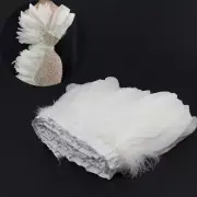 White Goose Feather Trims Width 13-18cm Swan Feather Ribbon Dyed Dress Craft