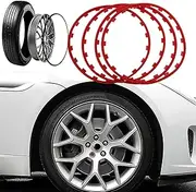 Anti-Collision Anti-Scratch Car Refit Trims Kit,Rim Protectors for Alloy Wheels,16 to 20 Inch,alloy Repair Kit, Alloy Wheel Rim Protectors,alloy Protectors,16 inch,Red