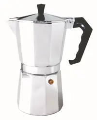在飛比找樂天市場購物網優惠-現貨本色鋁制摩卡咖啡壺八角咖啡壺八角摩卡咖啡壺可定制LOGO