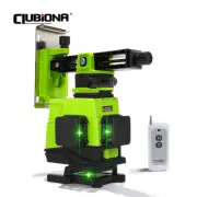 CLUBIONA 3D 12 Lines Green Beam Laser Level Self Leveling Cross-Line Outdoor New