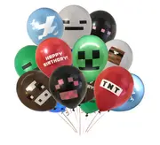 12PC Minecraft Balloons Birthday Party Decorations Supplies