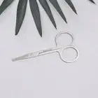 Stainless Steel Round Safety Scissors Eyebrow Makeup Scissor Beauty Nose Hair