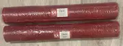 2 Christmas Holiday Red Ribbon Rolls 21INx30FT Mesh 60FT Total Sparkle NEW