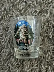 Bigfoot Country Shot Glass Pasco NEW Image Sasquatch