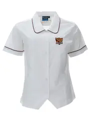Snr SS White Blouse With Emb