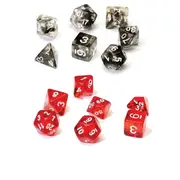 [Sirius Dice] Sirius Translucent Resin Dice (Set of 7) - Black Cloud