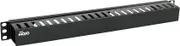 Tecmojo 1U Server Rack Cable Management, Plastic Horizontal Rack Mount Cable Management with Cover,Network Cable Management for 19in AV/IT/Data/Audio Rack, 24 Slots Wire Duct Organizer