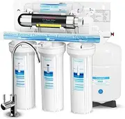 Geekpure 6-Stage Reverse Osmosis Drinking Water Filter System with UV Filter-75GPD