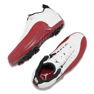 Nike 高爾夫球鞋 Air Jordan XII Low 男鞋 白 紅 可拆式鞋釘 CHERRY AJ12 DH4120-161