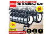 Handy Hardware16PCE Electrical Tape Black Durable Strong Stretchy 18mm x 15m