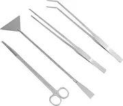 HOMOBABE 1 Set Aquarium Aquascaping Tools Set Tweezers Scissors and Spatula Kit for Precision Plant Maintenance and Fish Tanks