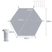 Lightweight Picnic Tarp Tent Mat with Ground Nails Moistureproof Design