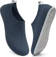 [Sosenfer] Men's Slippers Barefoot Shoes Women Non-Slip Slip On Flat Sock Shoes Home Cosy Slippers Unisex