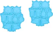 NOLITOY 2 Pcs Halloween Stencils Hanging Decor Resin Art Mould DIY Chain Jewelry Pendant Resin Bat Pendant Candy Mold Halloween Style Pendent Mold Earring 3D Silica Gel