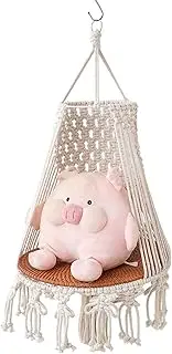 Cat Hammock Macrame,Kitten Swing Bed - Cat Swing Macrame Cat Hammock Hang Cat Bed Boho Cat Basket for Kittens Sleeping Play Indoor Outdoor Cat Bed