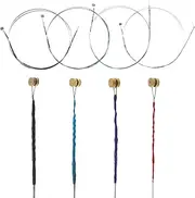 12 PCS Violin Strings Universal Strings Full Set (G-D-A-E) Carbon Steel Violin Replacement with Copper-Plated Ball Compatible with Instruments 4/4 3/4 1/2 1/4 Violins (3 Sets)