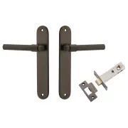 Helsinki Lever Signature Brass Oval Backplate Passage Kit