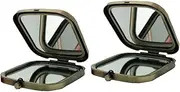[FOMIYES] Beauty Accessory 2pcs Square Double-Sided Makeup Mirror Compact Folding Mini Mirror for Women Travel-Friendly