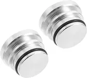 TOGEVAL 2pcs Car Cigarette Lighter Cover Outlet Covers Auto Cigarette Lighter Socket Plug Billet Dustproof Plugs Dustproof Car Plug Covers Universal Cigarette Lighter Cover Silver Alloy