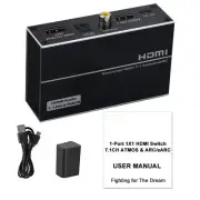 1x1 HDMI EARC Extractor 4K 1 In 1 Out 120Hz HDMI Splitter Audio Converter