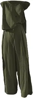[nichangyuyi] Spring and summer new cotton and linen fashion casual loose suiting sleeveless top loose wide leg pants