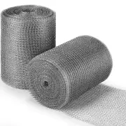 2 Pcs Wire Mesh Roll 5" X 50 Ft Stainless Steel Mesh Weep Holes Covers Flexible