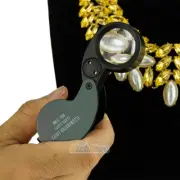 40x 25mm Glass LED Light Magnifying Magnifier Jeweler Eye Jewelry Loupe Loop USA