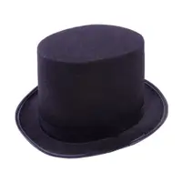 在飛比找蝦皮購物優惠-黑色紳士高帽 黑色紳士帽 大沿禮帽男士 英倫帽子 女爵士氈帽