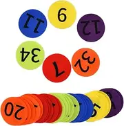 Joyzan Carpet Spots Markers, Carpets Spot Sit Marker 3.9" Classroom Sitting Mats Spot with Numbers 1 to 36 Floor Rug Circles Markers Dots Multicolored for Preschool Kindergarten Elementary Te 36 Pcs