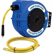 LockNFlate Retractable Air Hose Reel - 3/8 in x 50 ft, Heavy-Duty, Lightweight