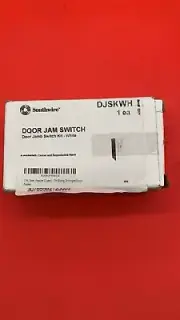 1 Pc, Steel, Powder Coated White Door Jamb Switch Kit For Indoor Use On Sliding