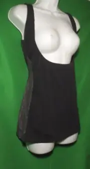 NEW ASSETS BY SPANX 1684 PLUS SIZE LUXE & LEAN BLACK OPEN-BUST CAMISOLE 3X