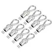0.47" Cord End Cap Terminator Cord Finding for Tassel Jewelry Making 8Pcs Silver